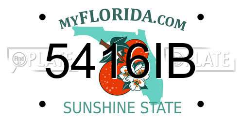 5416IB Florida License Plate