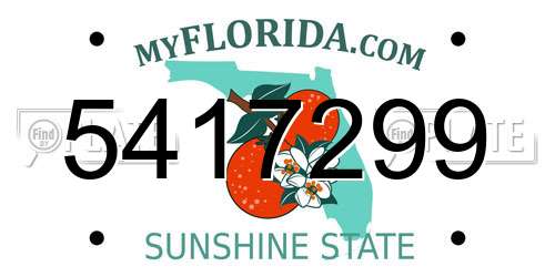 5417299 Florida License Plate