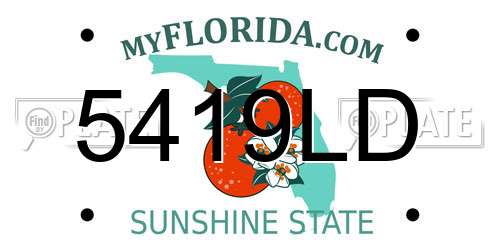 5419LD Florida License Plate