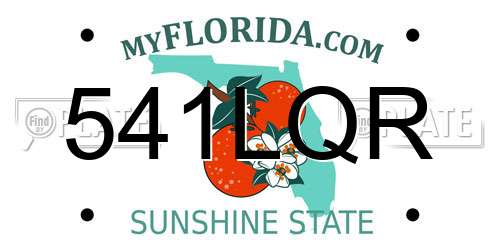 541LQR Florida License Plate