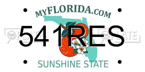 541RES Florida License Plate