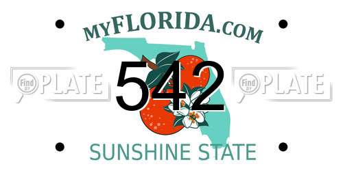 542 Florida License Plate