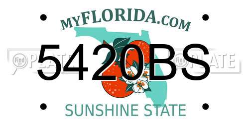 5420BS Florida License Plate
