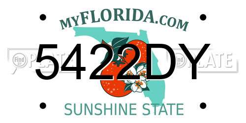 5422DY Florida License Plate