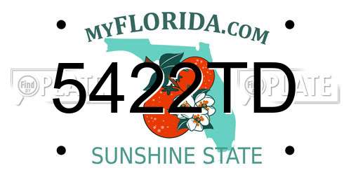 5422TD Florida License Plate