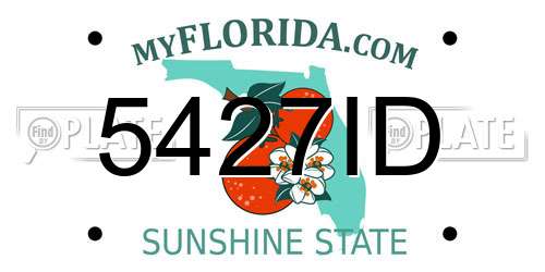 5427ID Florida License Plate