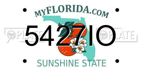 5427IO Florida License Plate