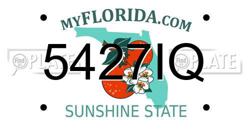 5427IQ Florida License Plate