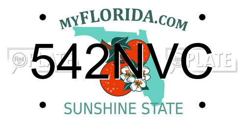 542NVC Florida License Plate