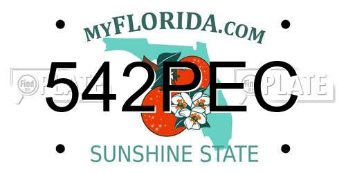 542PEC Florida License Plate
