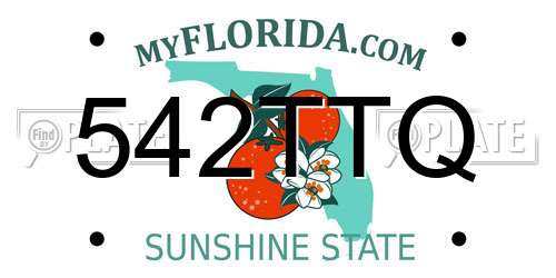 542TTQ Florida License Plate