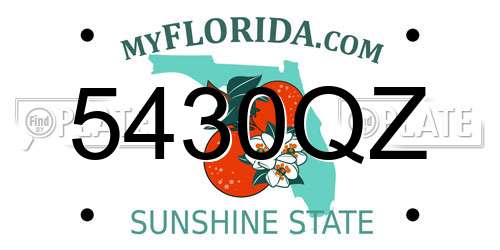5430QZ Florida License Plate