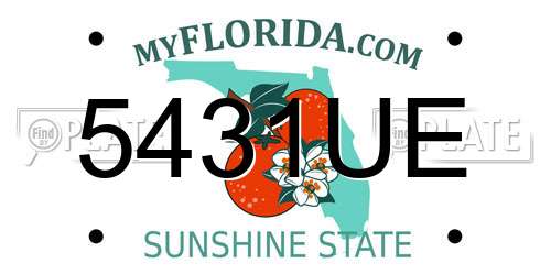5431UE Florida License Plate