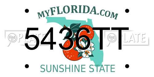 5436TT Florida License Plate