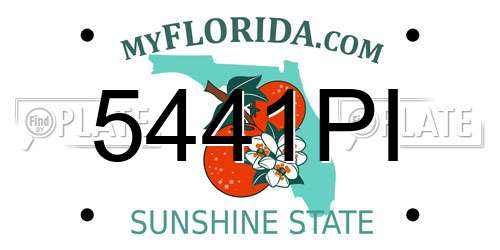 5441PI Florida License Plate