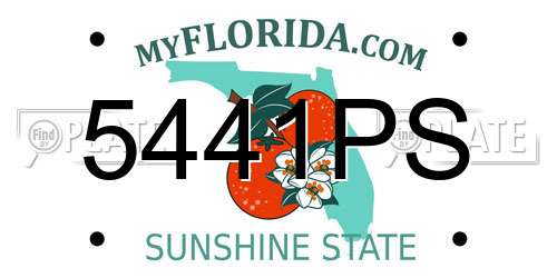 5441PS Florida License Plate