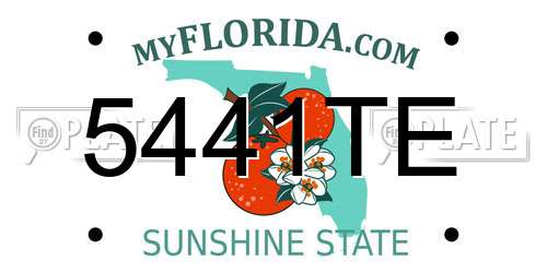 5441TE Florida License Plate