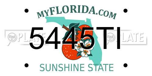 5445TI Florida License Plate