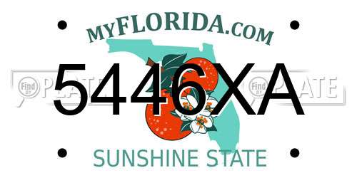 5446XA Florida License Plate
