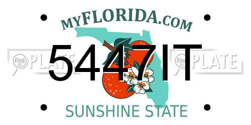 5447IT Florida License Plate