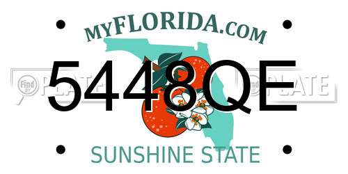 5448QE Florida License Plate