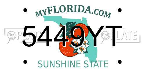 5449YT Florida License Plate
