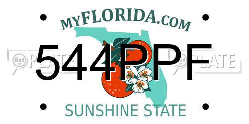 544PPF Florida License Plate