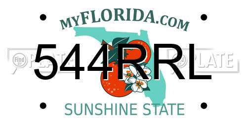 544RRL Florida License Plate