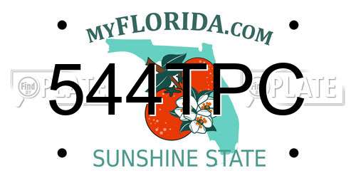 544TPC Florida License Plate