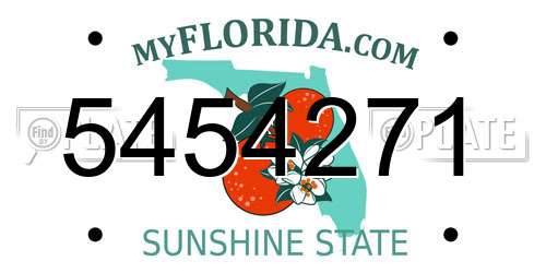 5454271 Florida License Plate
