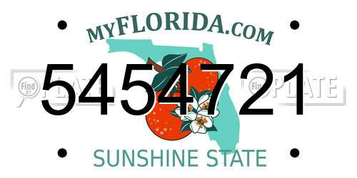 5454721 Florida License Plate