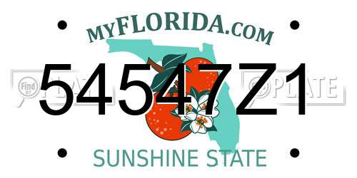 54547Z1 Florida License Plate
