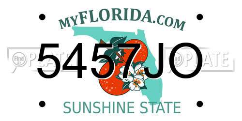 5457JO Florida License Plate