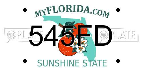 545FD Florida License Plate