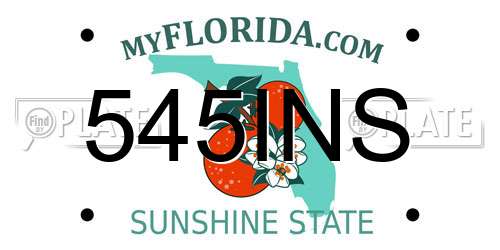 545INS Florida License Plate