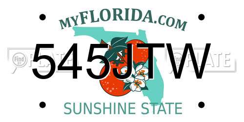 545JTW Florida License Plate