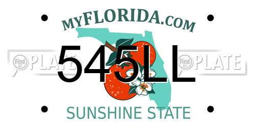 545LL Florida License Plate