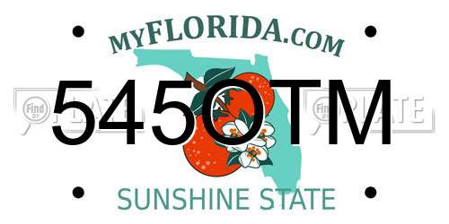 545OTM Florida License Plate