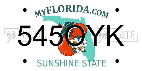 545OYK Florida License Plate