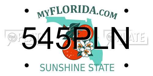 545PLN Florida License Plate