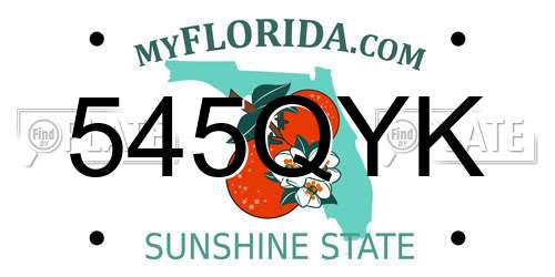 545QYK Florida License Plate