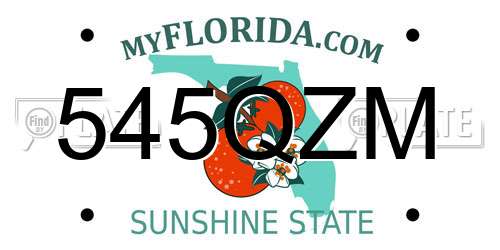 545QZM Florida License Plate
