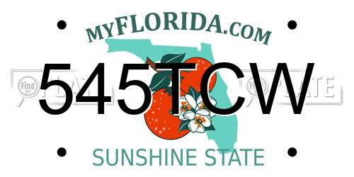 545TCW Florida License Plate