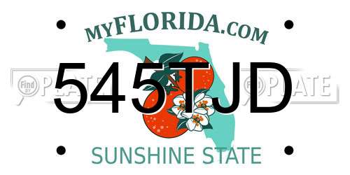 545TJD Florida License Plate