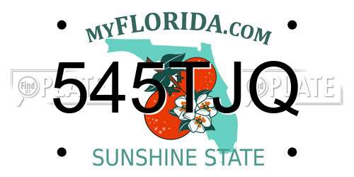 545TJQ Florida License Plate