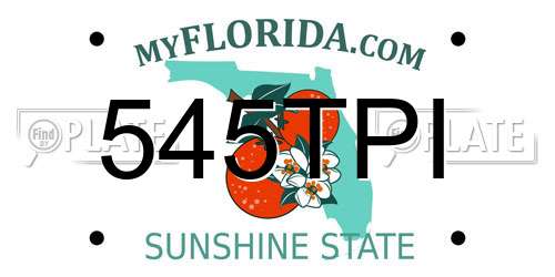 545TPI Florida License Plate
