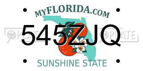 545ZJQ Florida License Plate
