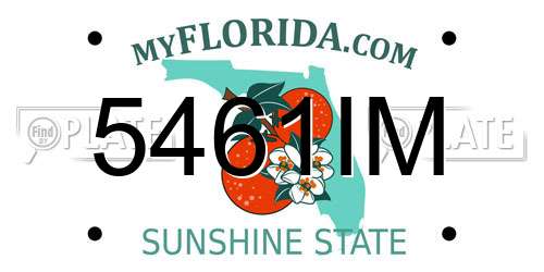 5461IM Florida License Plate