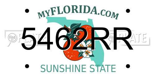 5462RR Florida License Plate