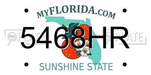 5468HR Florida License Plate